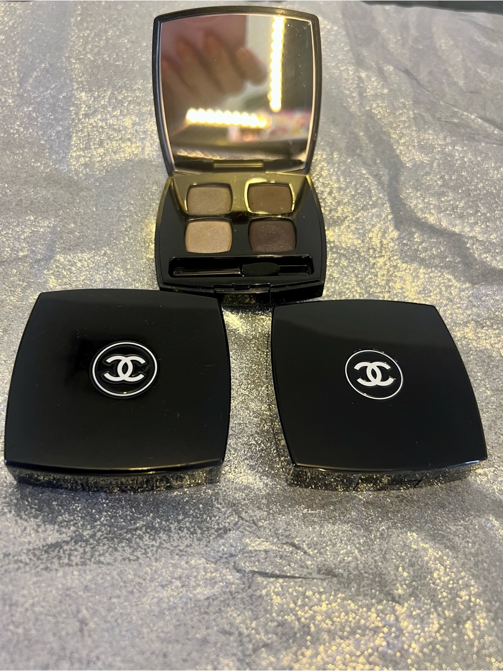 CHANEL Eyeshadow Quad Duo - Warm Brown & Taupe Tones (Bundle)